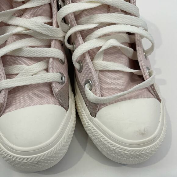 Converse Chuck Taylor All Star suede sneakers in pink metallic 7 - Picture 7 of 11